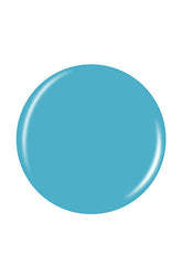 A sample shade of a light blue neon acrylic nail color nail polish swatch drop of China Glaze Cuba Diving